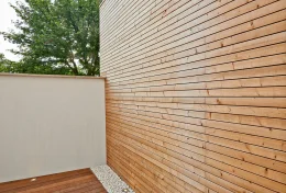 Clean timber cladding